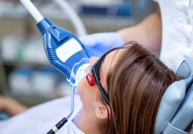 treatment with laser therapy